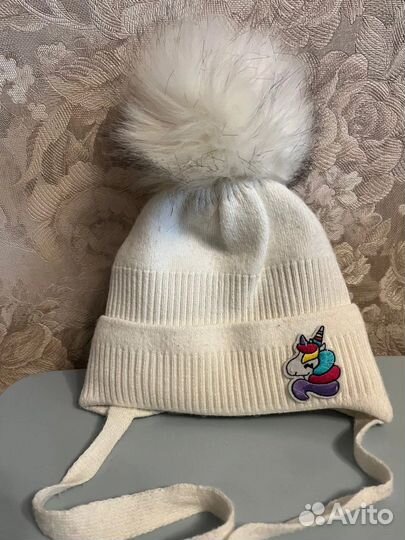 Шапка зимняя для девочки, р 48