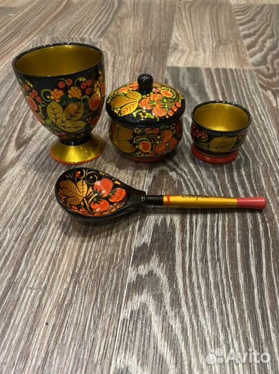 Набор посуды хохлома