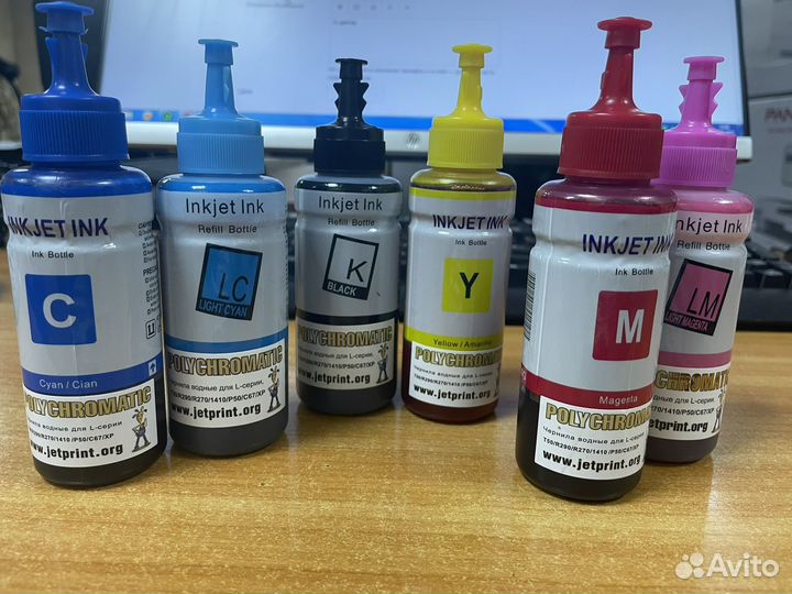 Комплект чернил на Epson 6 цветов водные