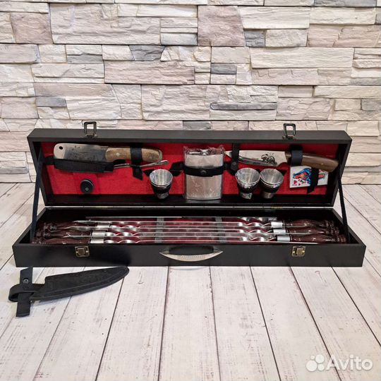 Набор шашлычный, шампур, нож кизлярский, топор