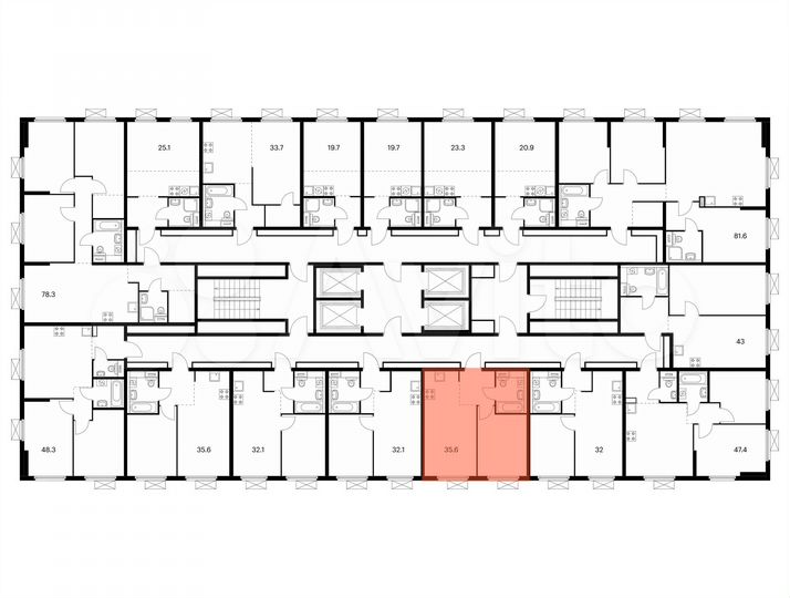 1-к. квартира, 35,6 м², 14/25 эт.