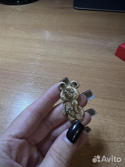Брошь олимпийский мишка СССР