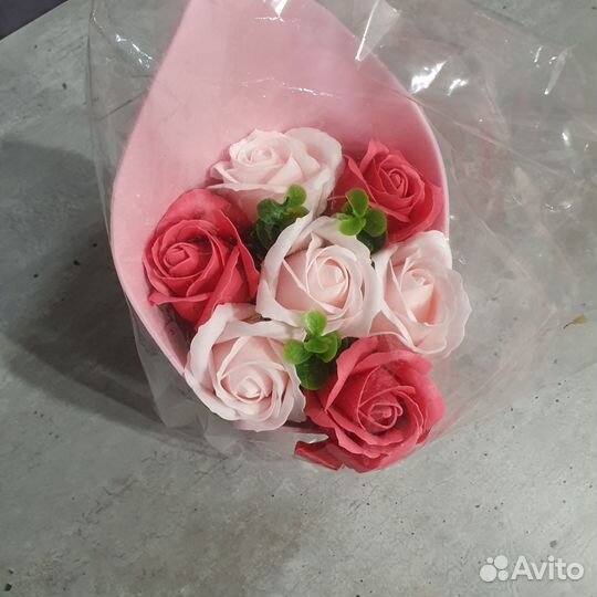 Букет из мыльных роз, 7 штук