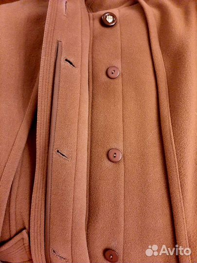 Кашемировое пальто с натуральным мехом 48-50р
