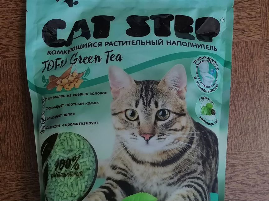 Наполнитель cat step комкующийся растительный