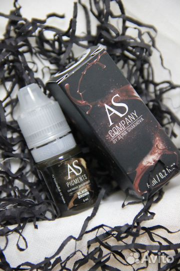 Пигмент для бровей Black brown AS
