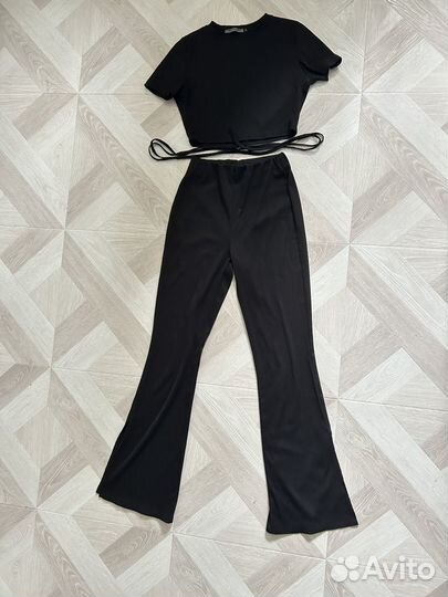 Костюм женский штаны клёш+топ на завязках