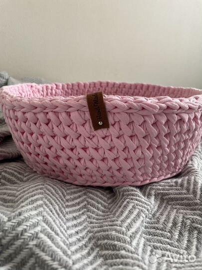 Корзина из трикотажной ткани