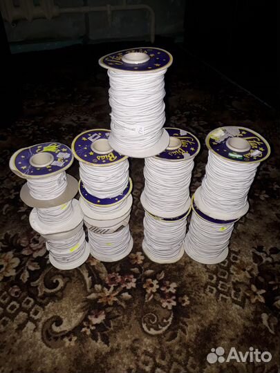 Шляпная резинка белая 4 мм