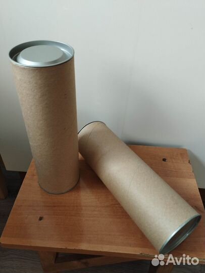 Тубус картонный с крышкой 8 х 26