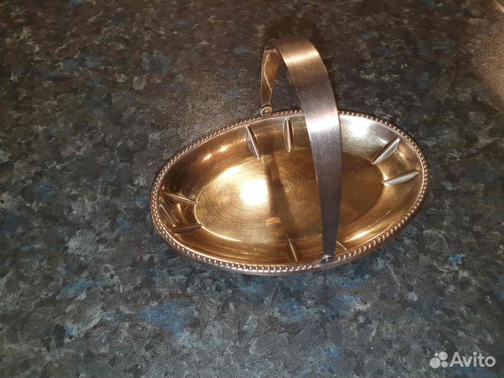 Лимонница мельхиор с позолотой СССР