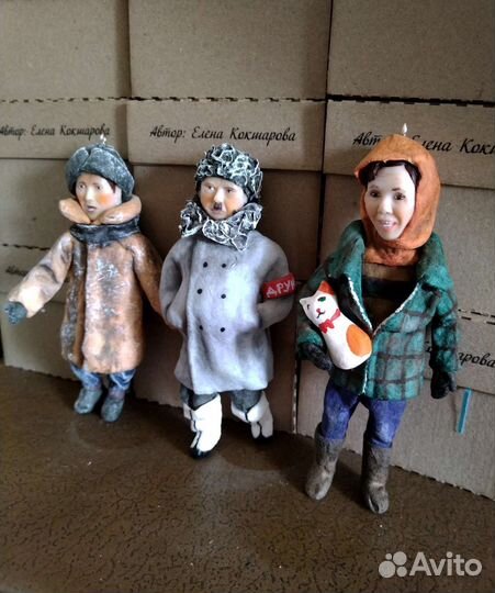 Ватные елочные игрушки