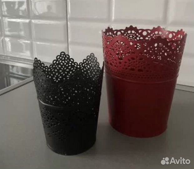 Кашпо икея металл