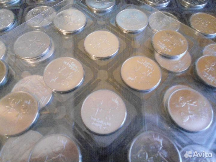 Лист монет 25 шт. 25 р. Сочи 2014