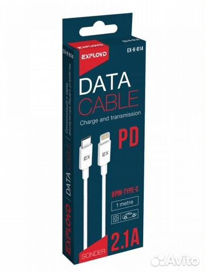 Кабель Exployd EX-K-814 Type-C-Lightning 2.1A 1m