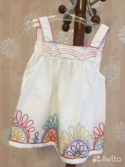 Блузка для девочки с вышивкой на рост 108