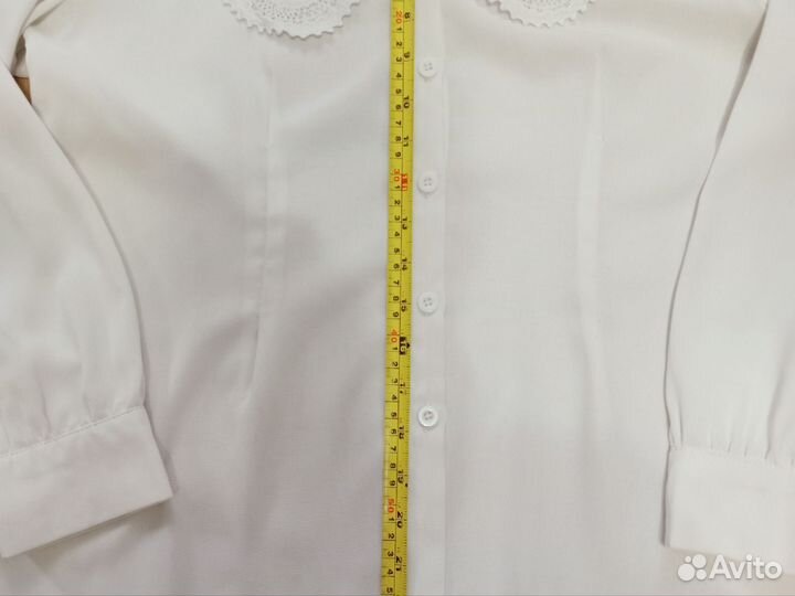 Белая блузка школьная 44