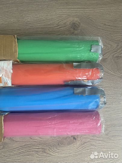 Фотофон бумажный оранжевый и синий 160см x 11м