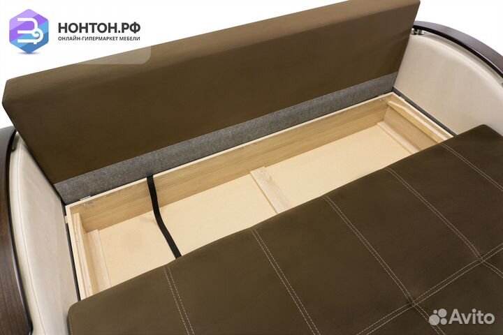 Диван еврокнижка София коричневый