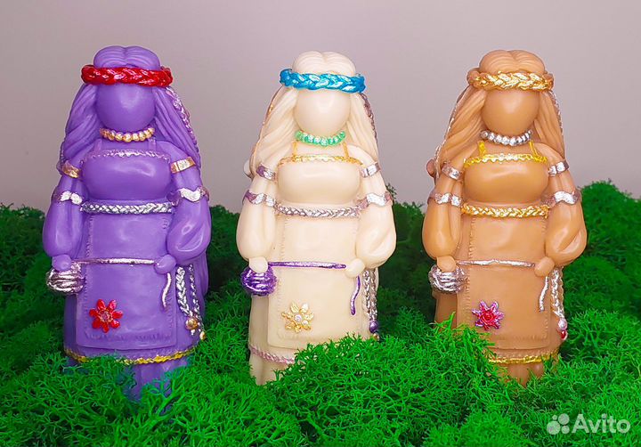 Свечи восковые ручной работы. Куколка Берегинюшка