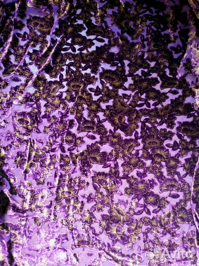 Ткань панбархат на шифоне СССР 03