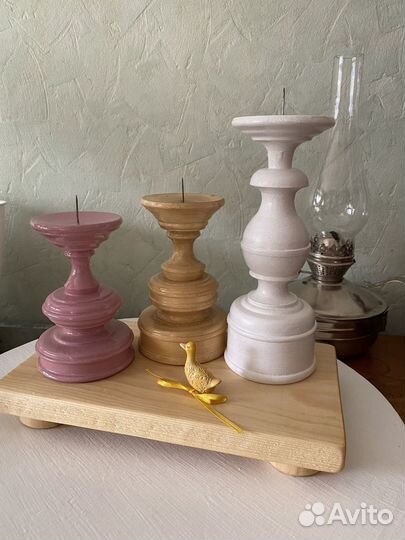 Подсвечник деревянный