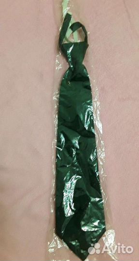 Галстук зеленый серый военный новый