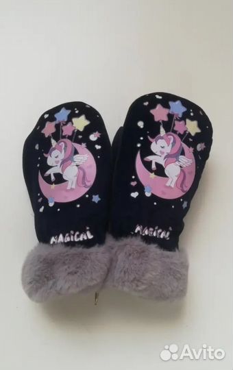 Варежки детские 2 года