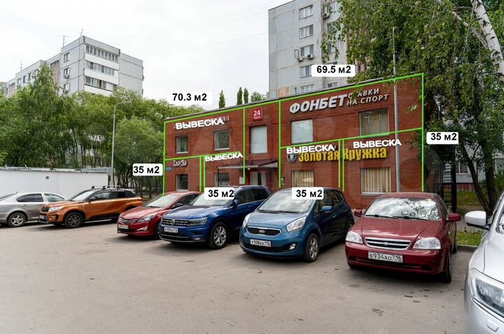 Торговые помещения от 16 м²