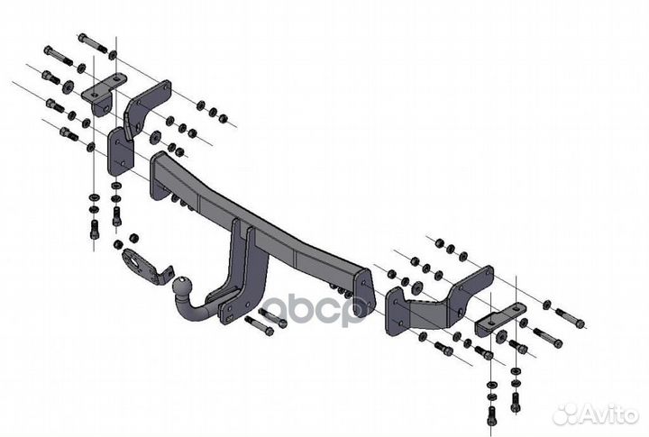 Фаркоп трейлер Hyundai Santa FE 2012/Kia Soren