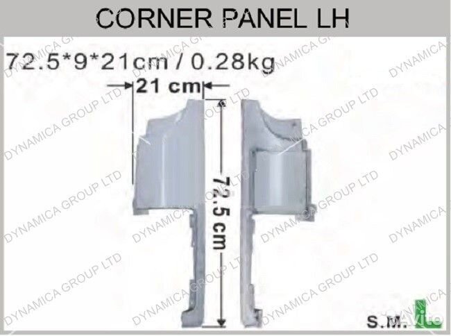 Щека угловая панель кабины левая Mitsubishi Fuso F