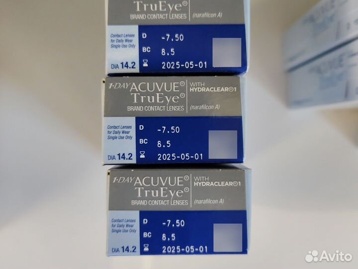 Линзы acuvue trueye, цена за 1 уп