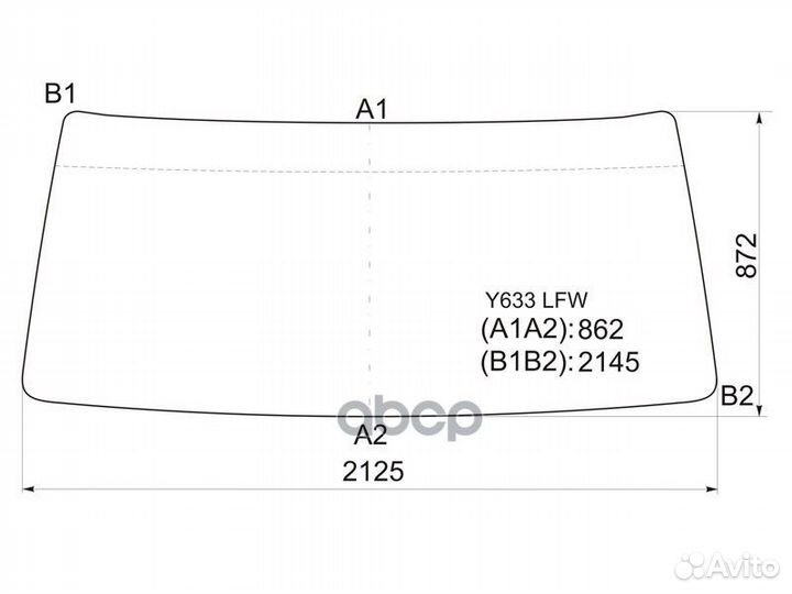 Стекло лобовое Hino Ranger 86-98 Y633 LFW XYG