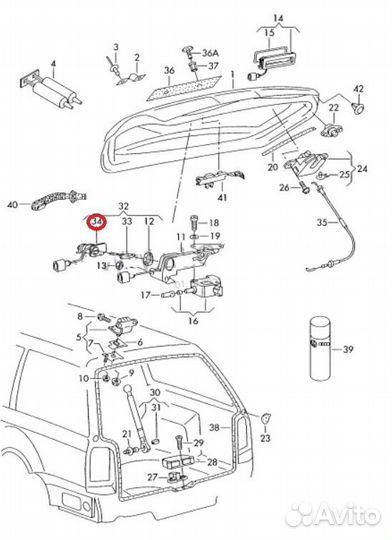 Микровыключатель багажника Универсал VW Passat B5