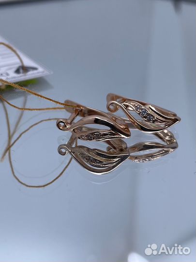 Золотые серьги 1.85