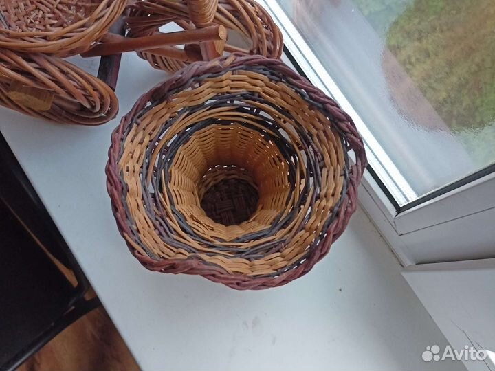 Ваза Кашпо плетеное цветочница ваза подвесная