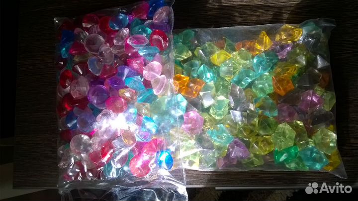 Камни для декора. Акрил. 2 разных набора