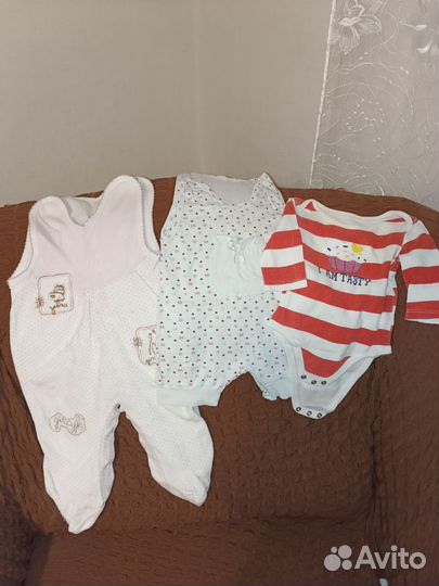 Вещи пакетом детские на девочку от 0 до 12 месяцев