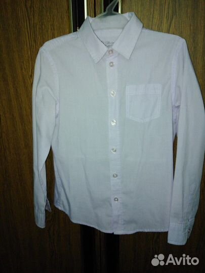 Школьная рубашка белая