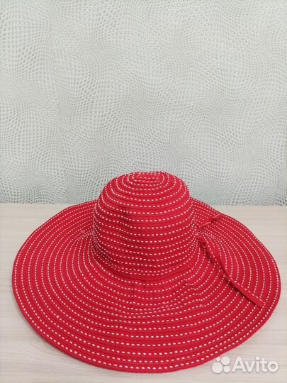 Шляпа пляжная Marmalato с широкими полями, красный
