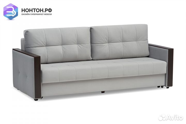 Диван еврокнижка Инсайд 3-х местный серый