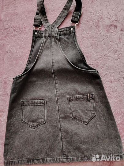 Джинсовый сарафан для девочки 134