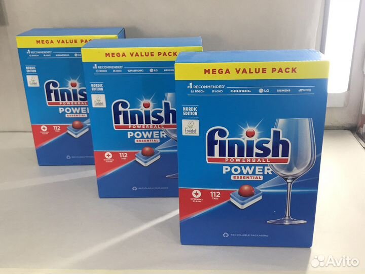 Таблетки для посудомоечных машин finish 112 шт