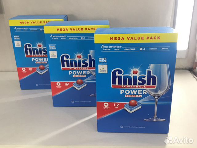 Таблетки для посудомоечных машин finish 112 шт