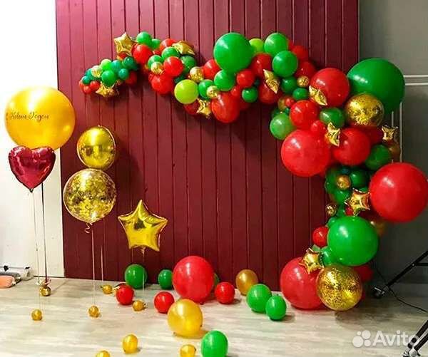 Воздушные шарики новогодние на новый год