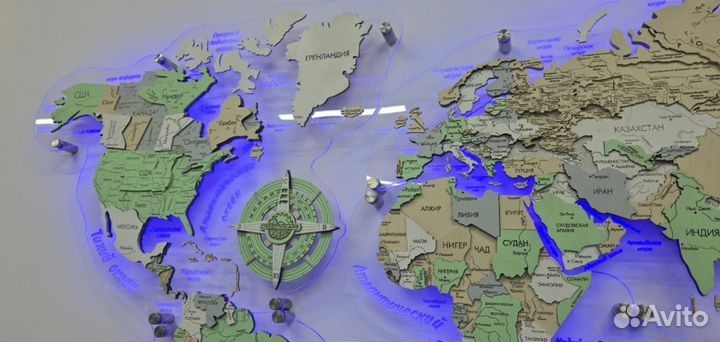 Карта мира на стену