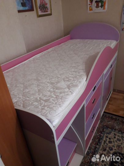 Детская кровать-чердак с матрасом