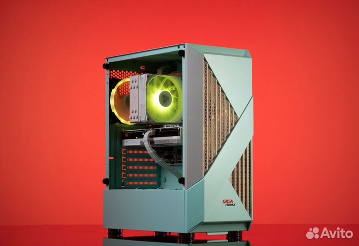 Игровой пк fear104 GTX 1660 Ti 6GB б.у. xeon E5-2660 V3 Evesky firerose F3-A green