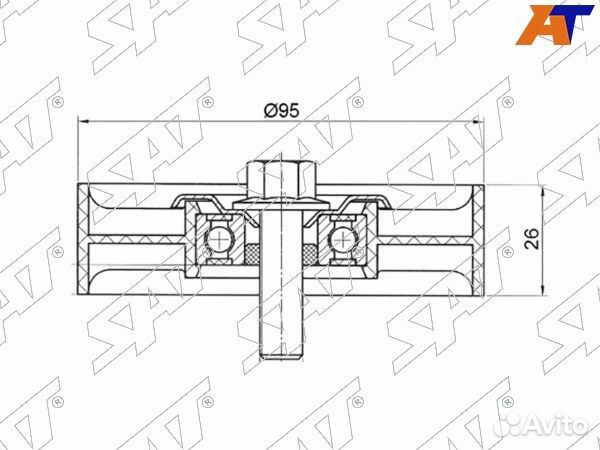 Ролик приводного ремня KIA K3