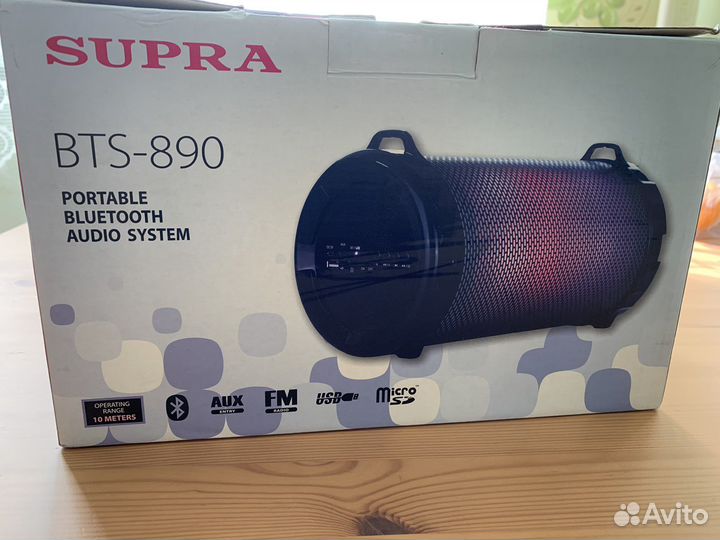 Колонка supra BTS-890 портативная